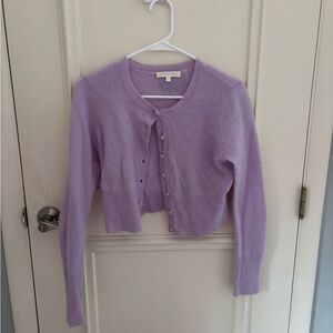 LoveShackFancy Lilac Cashmere Sweater